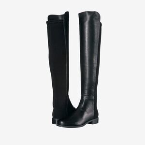 *New Stuart Weitzman the 5050 Boot / Black Leather Black Over-the-Knee Sz 8.5